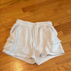 Rue21 White Cargo Shorts with Elastic Waistband